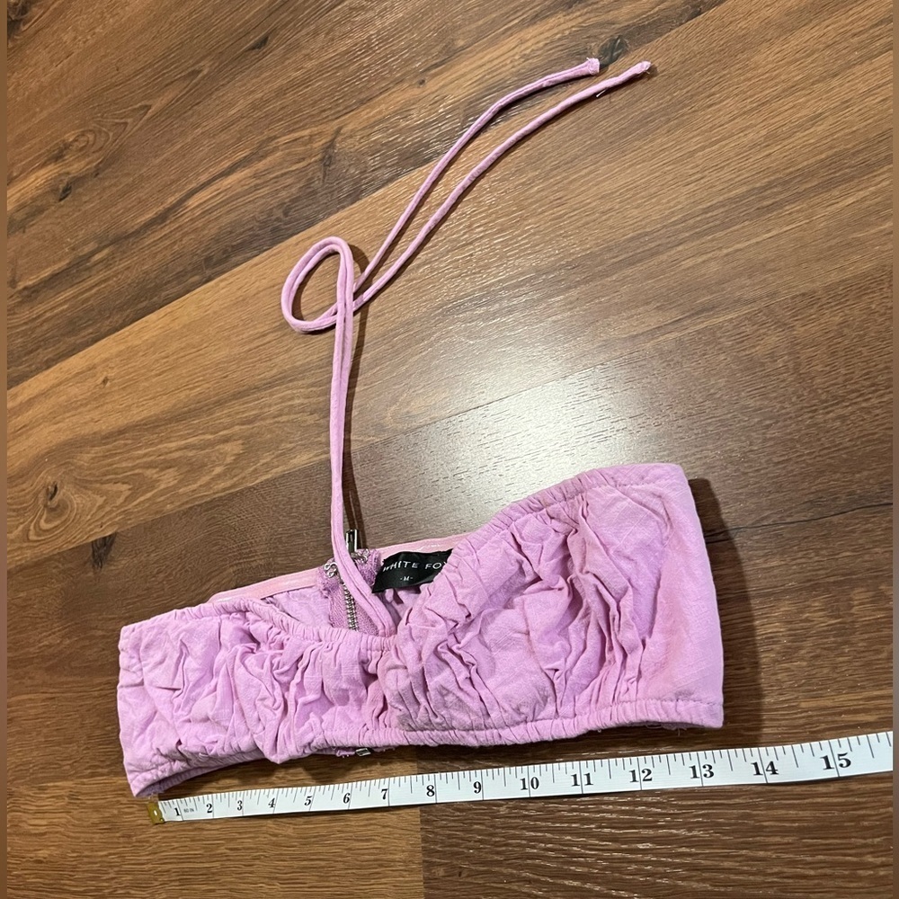 💜 White Fox Boutique “Italian Romance” Crop Top – Lilac (Size M) 💜 - Picture 6 of 9